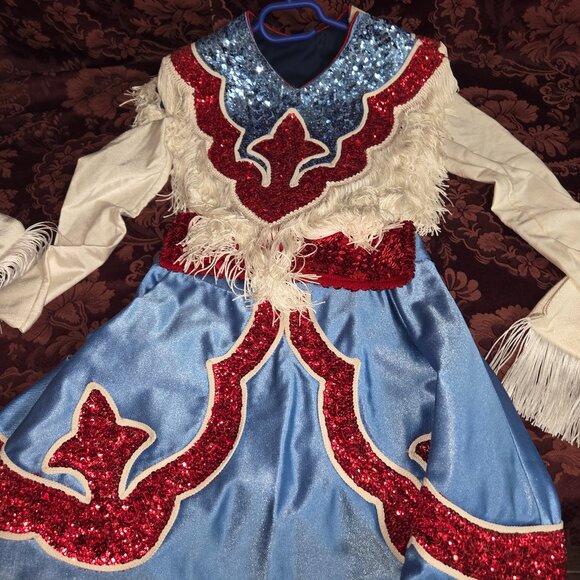 Vintage Dallas Texas Swirlettes Twirlers Western Sequin Costume - Picture 1 of 9